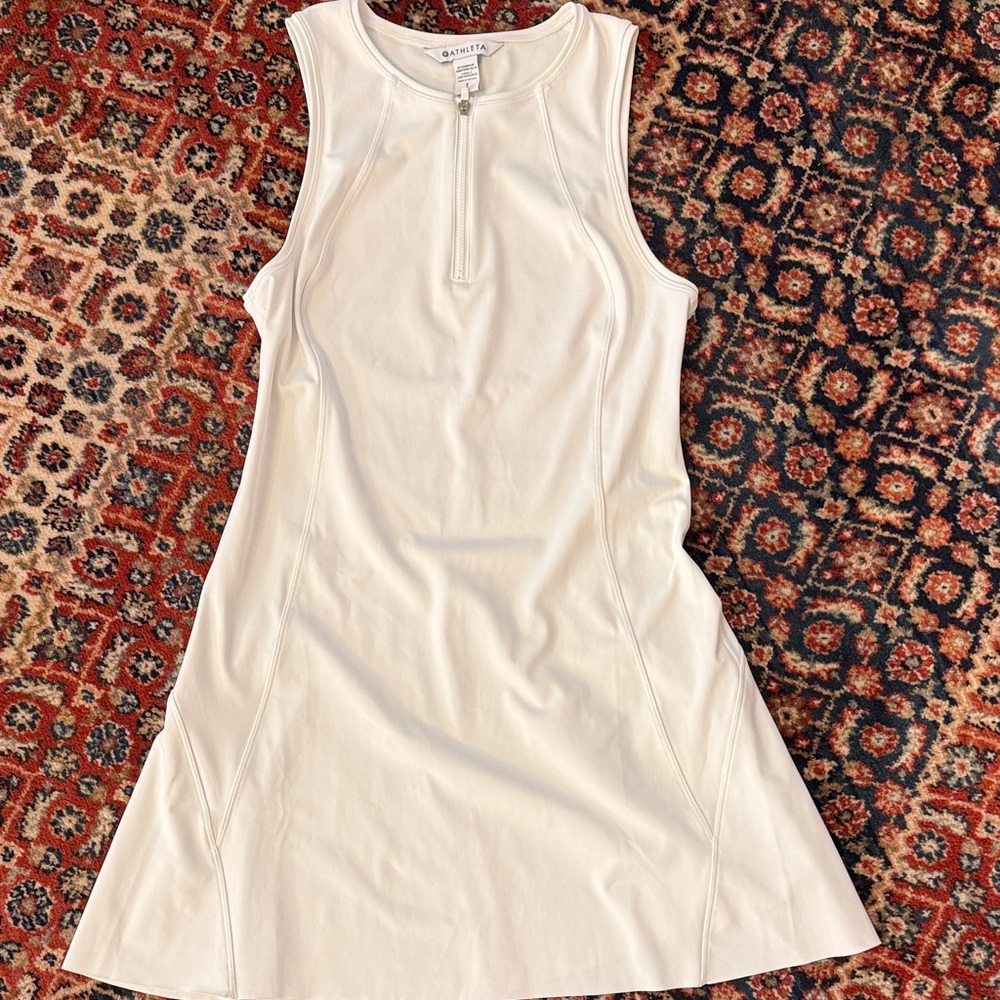 Athleta Cream Sleeveless Mini Dress